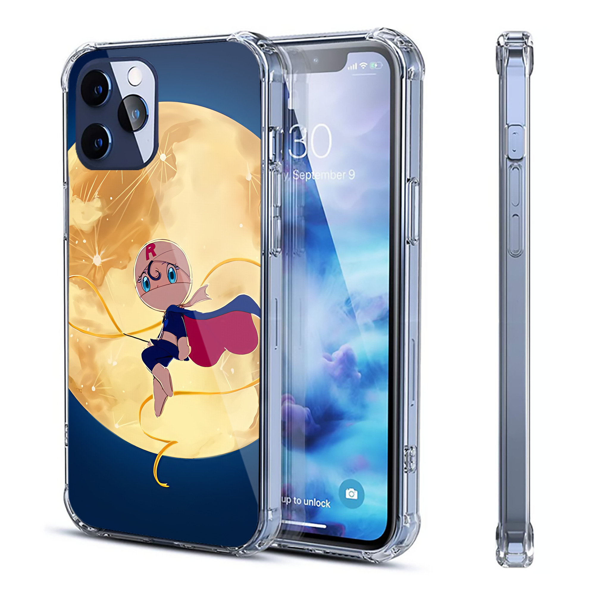 （画像用） アンパンマン Anpanman 【iPhone 12シリーズ対応】透明スマホケース（クリアソフトケース）